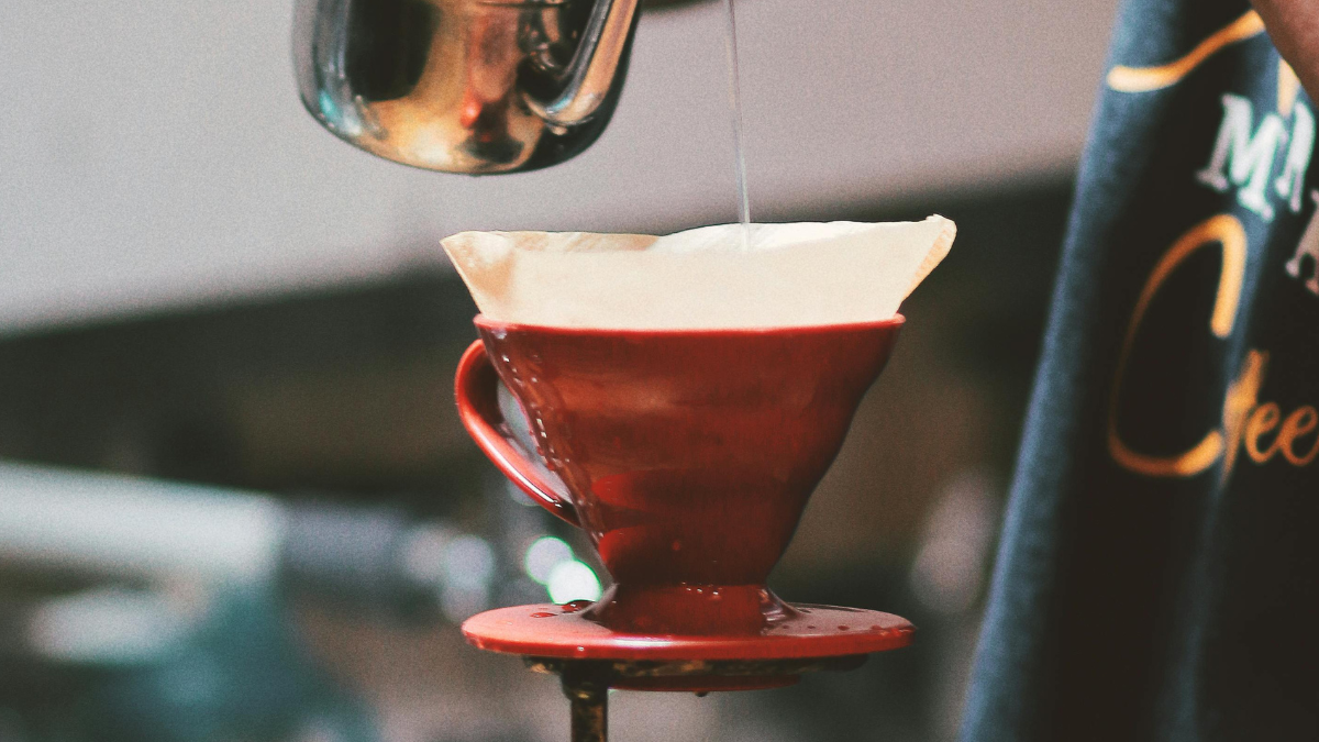 Comparison of Chemex, Hario V60, and Kalita Wave pour over coffee makers showing unique filter designs