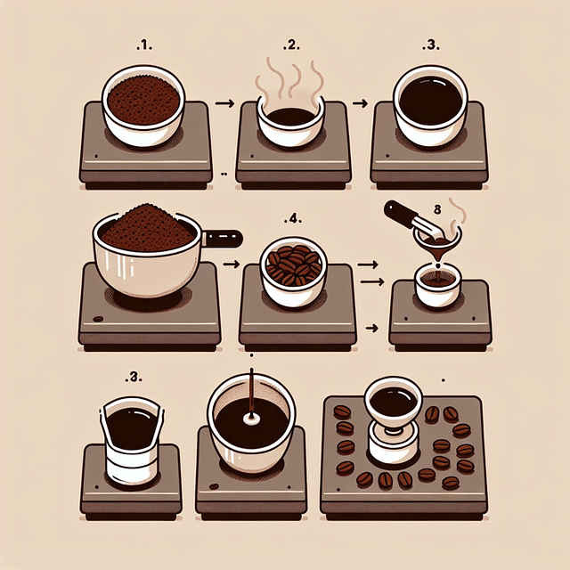 medium-fine ground coffee beans ready for blooming