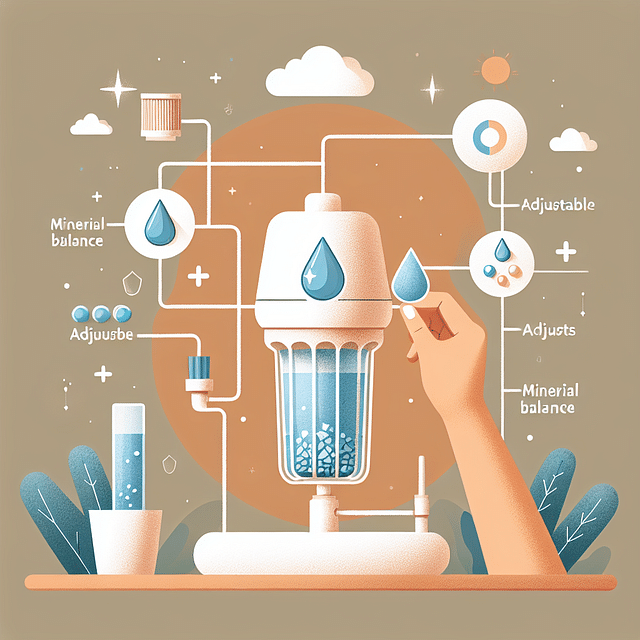 adjustable water filter with mineral balance settings