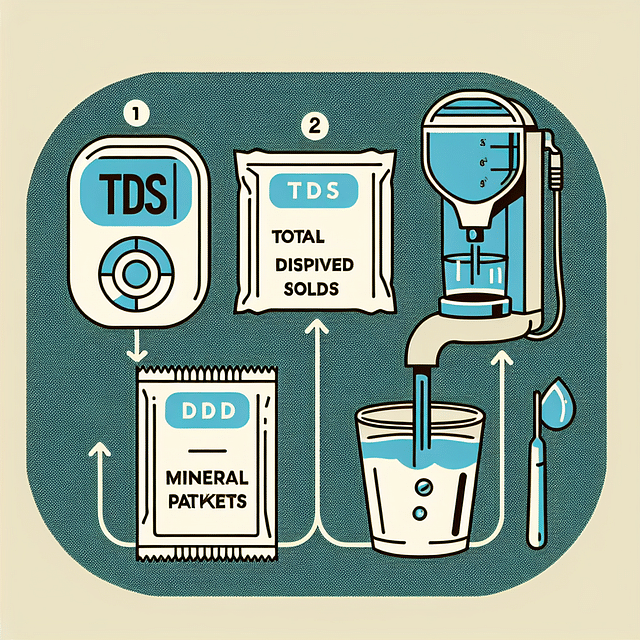 TDS meter and mineral packets for coffee water