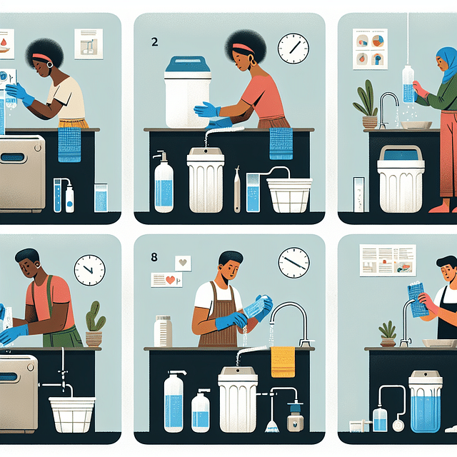 cleaning and maintaining a water filtration system