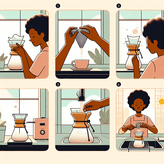 cleaning a reusable Chemex filter