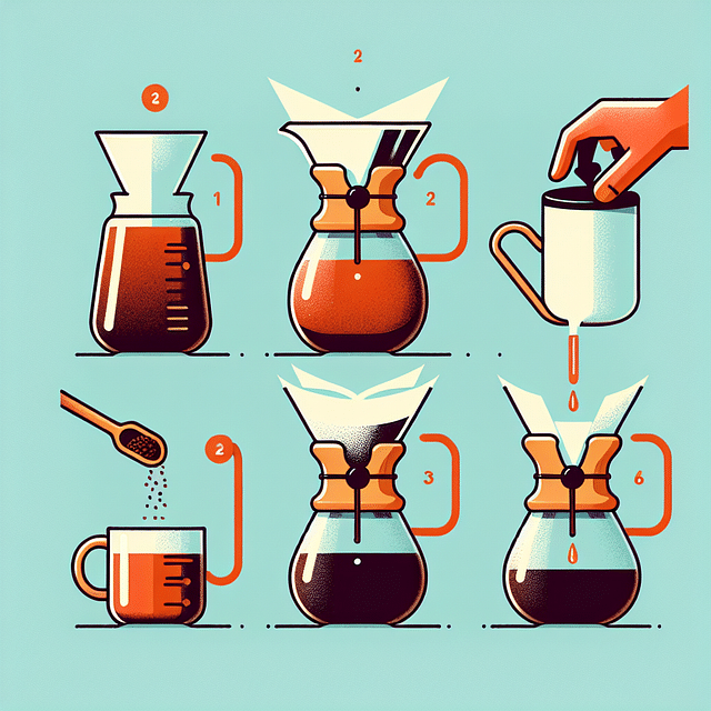 coffee brewing in a Chemex with a reusable filter