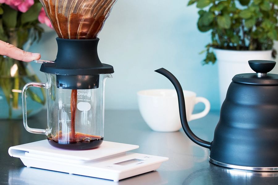 sea level pour over coffee brewing