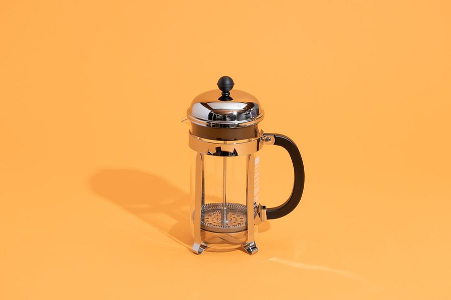 Vintage French press and drip coffee maker