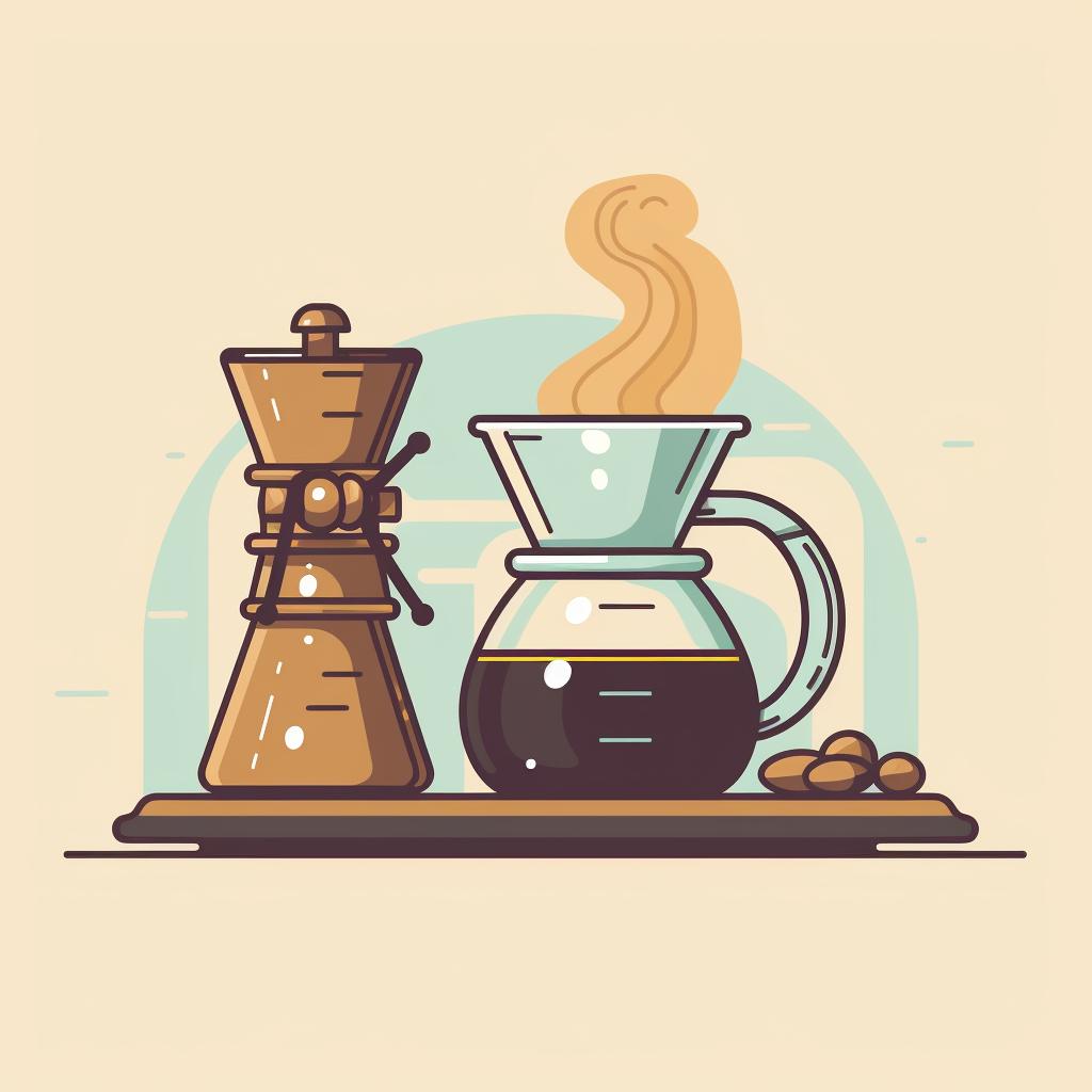 Coffee being brewed using a pour over method