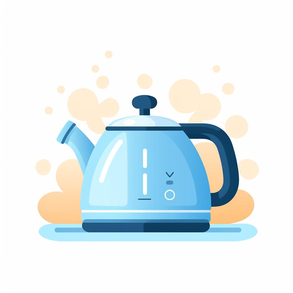 A kettle heating water