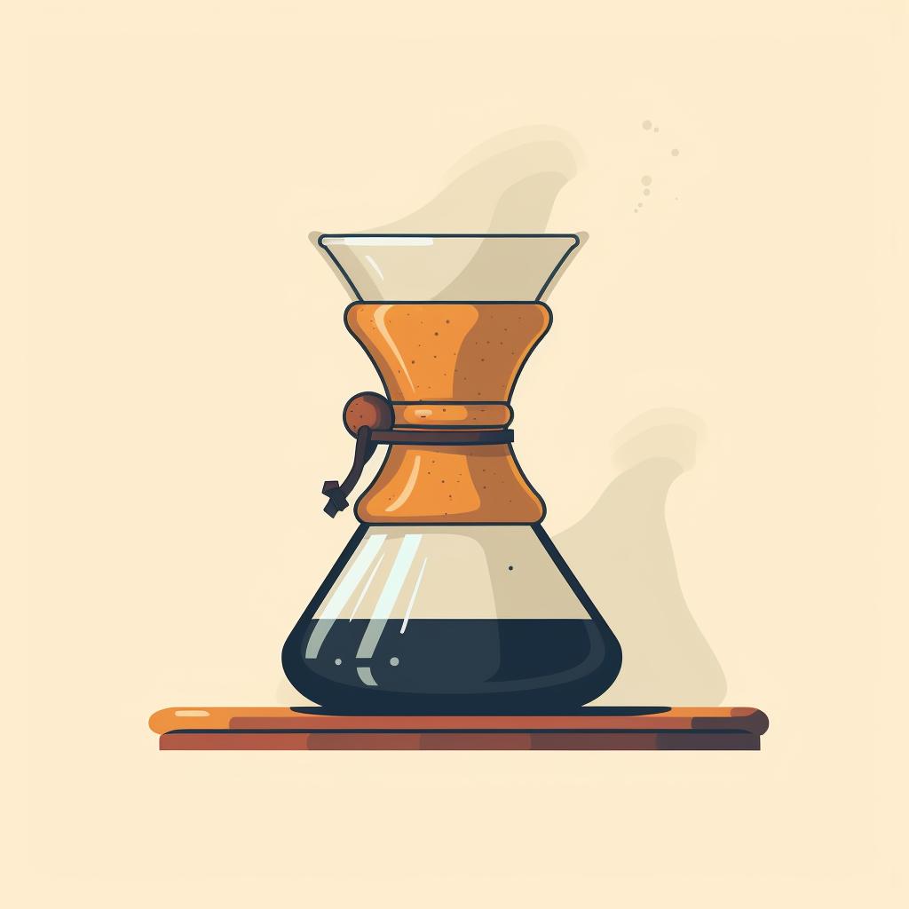 Chemex with filter placed correctly