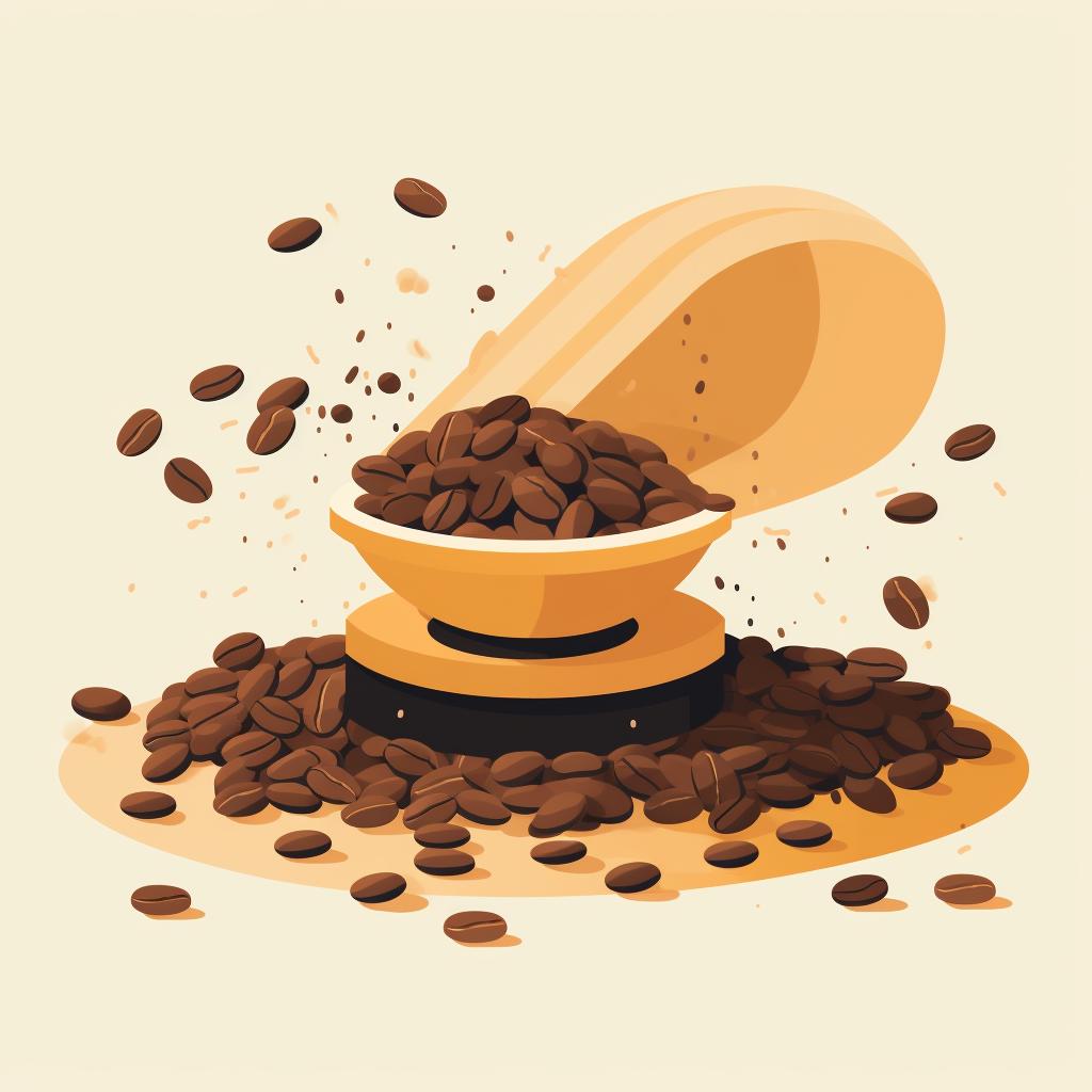 Coffee beans being ground