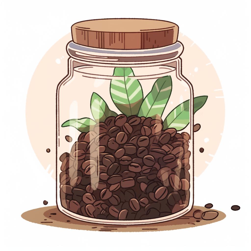 Coffee body scrub in a glass jar