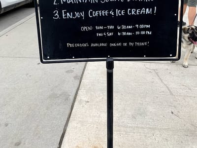Analog Ice Cream and Coffee