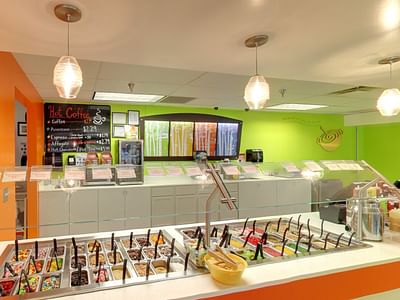 Aspen Leaf Frozen Yogurt featuring Rocky Mountain Chocolate Factory