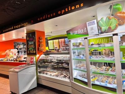 Aspen Leaf Frozen Yogurt featuring Rocky Mountain Chocolate Factory