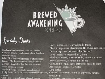 Brewed Awakening coffee shop
