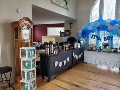 Catered Coffee - Portable cappuccino bar, hot chocolate bar, smoothie bar, and frappe bar.