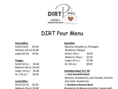 DIRT Pour Coffee and Smoothie Bar