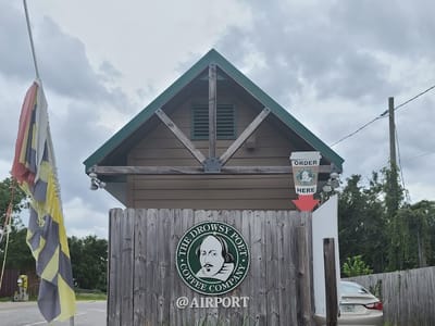 Drowsy Poet at Airport