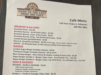 Good To The Last Drop Inn Cafe