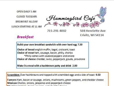 Hummingbird Cafe