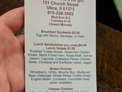 John and Rina’s (to go)