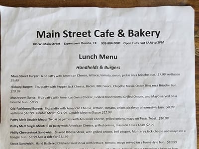 Main Street Bakery & Cafe