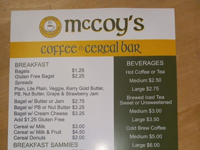 McCoys Coffee & Cereal Bar
