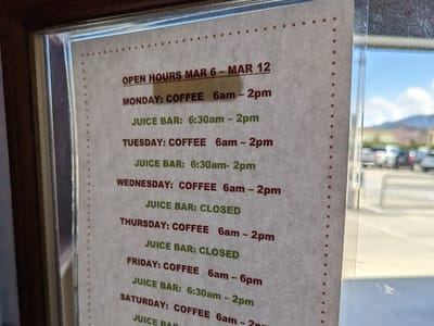 The Coffee Spot and Juicery @ El Rancho Market