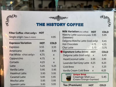 THE HISTORY COFFEE