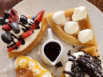 Waffle N Sip | Coffee and Waffle | Waffle Dog & Sandwich