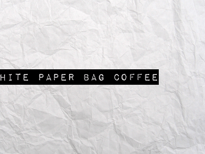 White Paper Bag Coffee