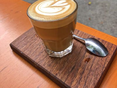 Wooden Robot Coffee Bar